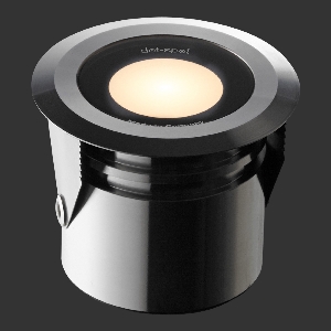 LED Einbaustrahler, rund, Gehäuse V4A Edelstahl, Feinschliff, dimmbar, THERMOPROTECT von dot-spot