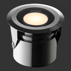 dot-spot von dot-spot LED Einbaustrahler, runde Blende, Gehäuse V4A Edelstahl, schwarz matt emailiert, dimmbar 32111.927.99.33