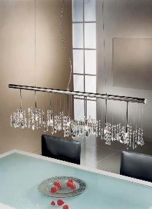 Moderne Hängeleuchte, Pendelleuchten & Hängelampen von KOLARZ Leuchten Stretta Luster - chandelier verchromt 104.87.5