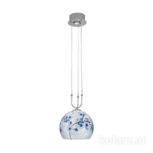 KOLARZ-Austrolux Leuchten Sonderangebote - Sale bei Hängeleuchten & Hängelampen von KOLARZ-Austrolux Leuchten Hängeleuchte LUNA, Chrom, Primavera Silber D 30 cm, min. Höhe 60 cm, max. Höhe 200 cm, 1+1 flg., E27+GU10, 60 + 40 W 0392.31+1M.5.Pr.Ag