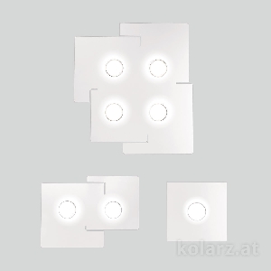 Klassische Deckenleuchten & Deckenlampen von KOLARZ Leuchten Square Decken- und Wandleuchte 2 flammig A1337.12.1.W