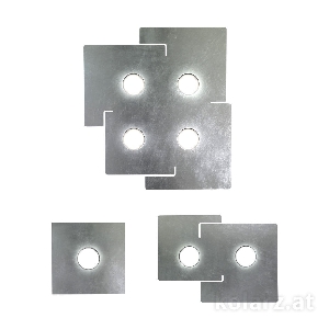 KOLARZ-Austrolux Leuchten Moderne Deckenleuchten & Deckenlampen fürs Schlafzimmer von KOLARZ-Austrolux Leuchten Square Decken- und Wandleuchte 4 flammig A1337.14.1.Ag