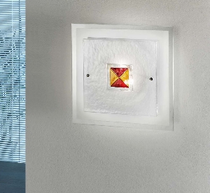 Moderne von KOLARZ Leuchten Domino Wandleuchte - Ausstellungsstück A70.45 rot