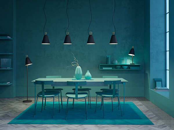 Bella Stehleuchte flach der Firma Belid Leuchten