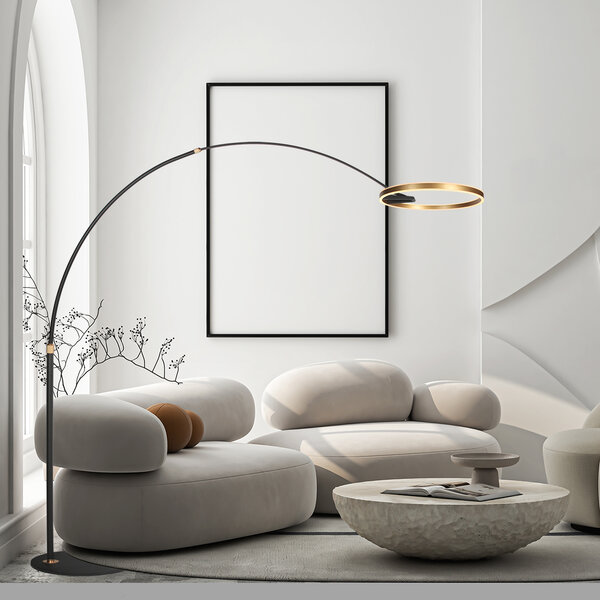 Stehleuchte / Bogenleuchte Ringlux  der Firma Steinhauer