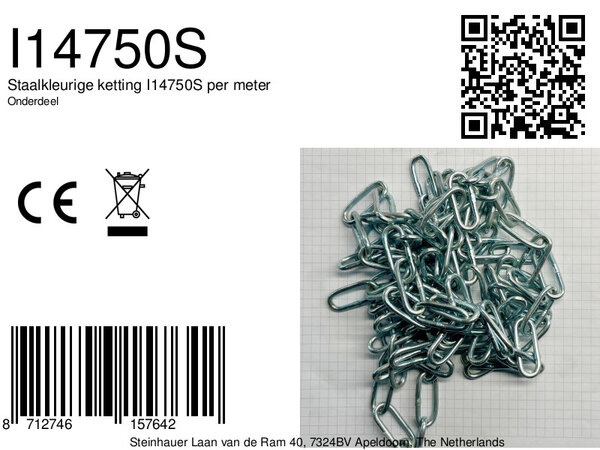 Staalkolorierte Kette pro Meter der Firma Steinhauer