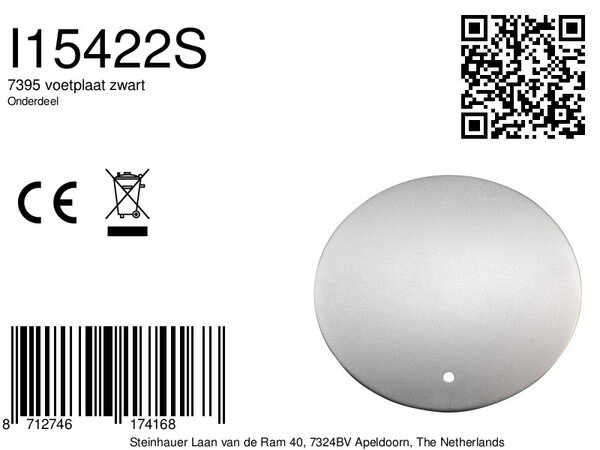 voetplaat zwart der Firma Steinhauer