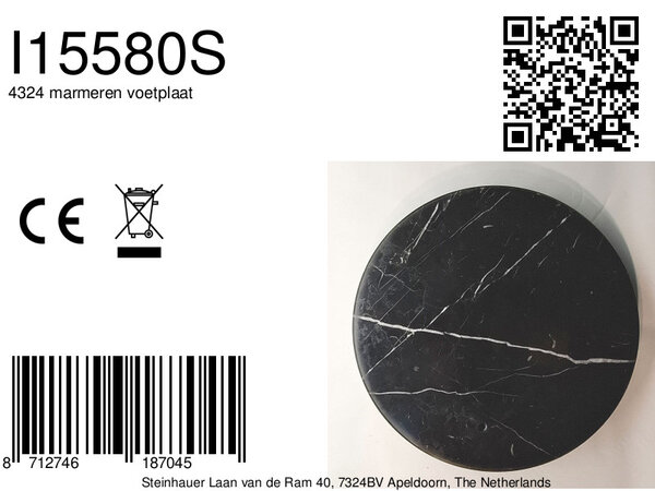 marmeren voetplaat der Firma Steinhauer