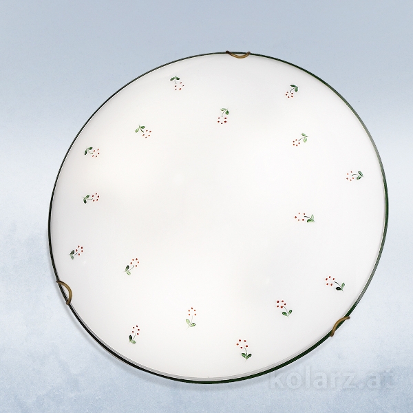 Plafonnier NONNA, laiton vieilli, fleurs dispersées roses D 30 cm, hauteur 8 cm, 1 lumière, E27, 60 W der Firma KOLARZ-Austrolux Leuchten