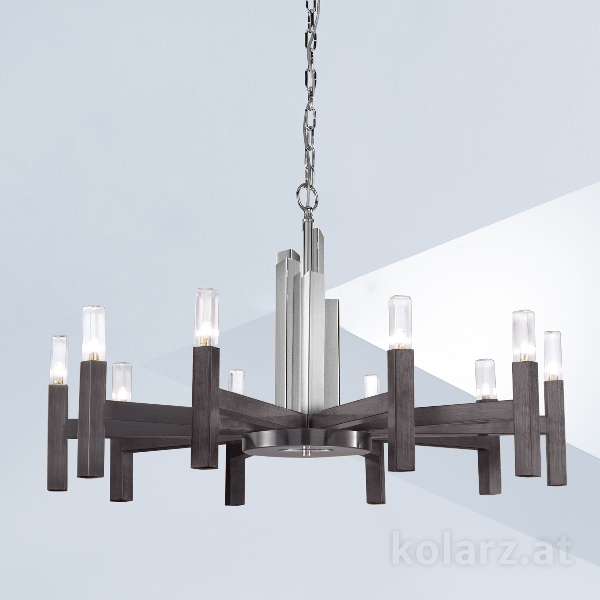 Lustre SPIGOLO der Firma KOLARZ-Austrolux Leuchten