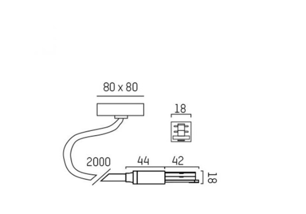 KABELENDEINSPEISUNG mit Baldachin der Firma Molto Luce