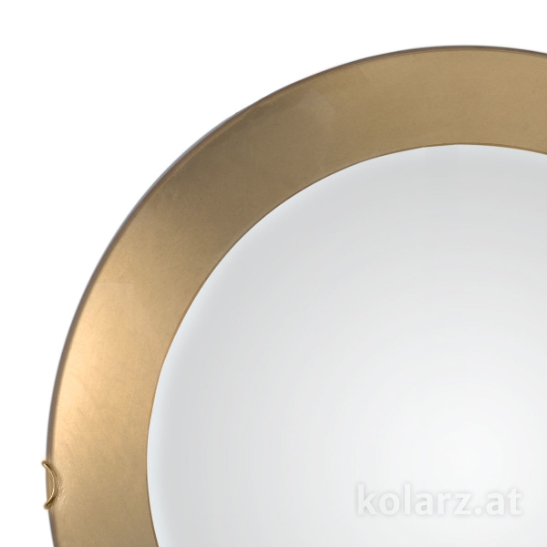 Plafonnier MOON, or 24K, feuille d’or D 40 cm, hauteur 9 cm, 2 lampes, E27, 60 W der Firma KOLARZ-Austrolux Leuchten