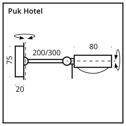 Puk Mini Hotel - LED / blanc mat / chrome / 200 der Firma Top Light Leuchten