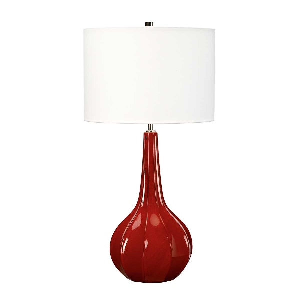 Upton 1 lampe de table légère avec abat-jour blanc der Firma Elstead
