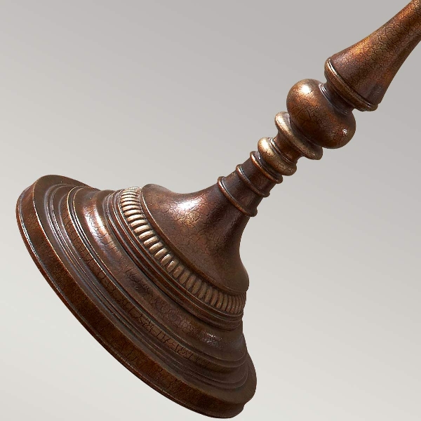 Gibson 1 Light Stehleuchte - Cambridge Crackle mit Wüstenschirm der Firma Elstead