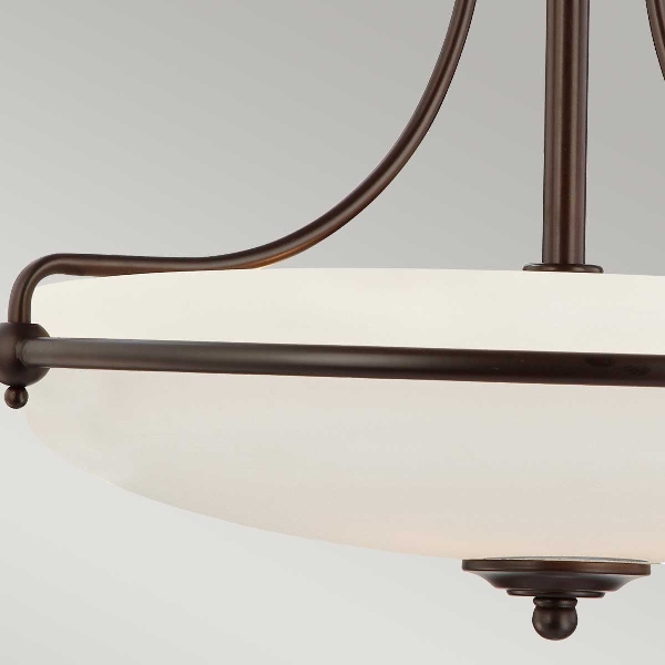 Griffin 4 Light Semi-Flush - Palladian Bronze der Firma Elstead