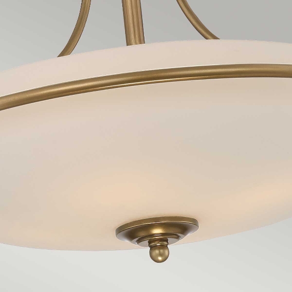 Griffin 4 Light Semi-Flush - verwittertes Messing der Firma Elstead