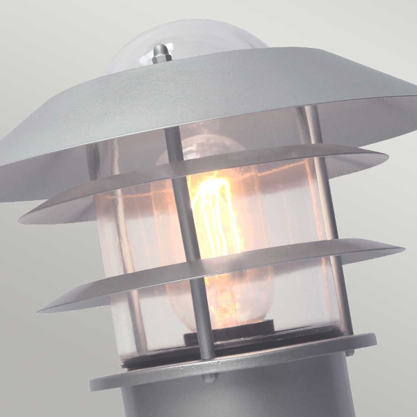 Helsingor 1 Licht Sockellaterne - Silber der Firma Elstead