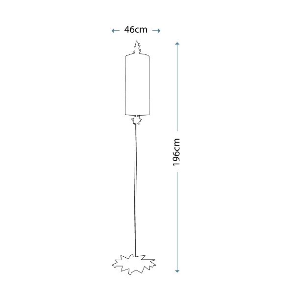 Nessel Stehleuchte - Blattgold & Taupe der Firma Elstead