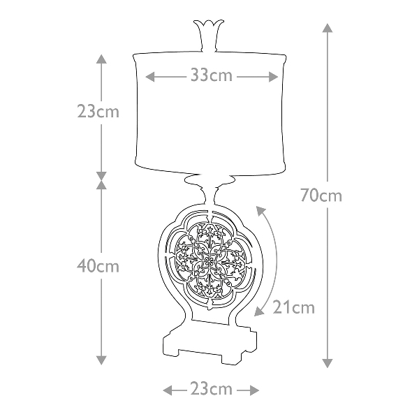 Marcella Tischlampe - Britische Bronze/Oxidierte Bronze mit Hellgold Schirm der Firma Elstead