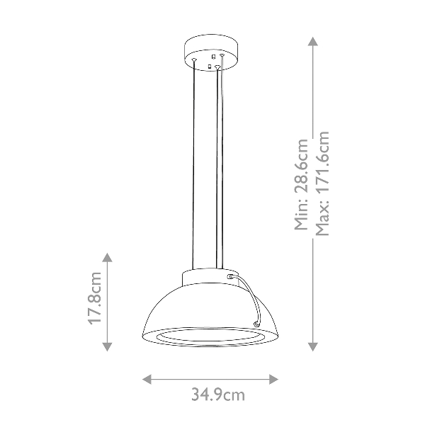Europa 1 Medium LED Pendelleuchte - Weiß lackiert der Firma Elstead