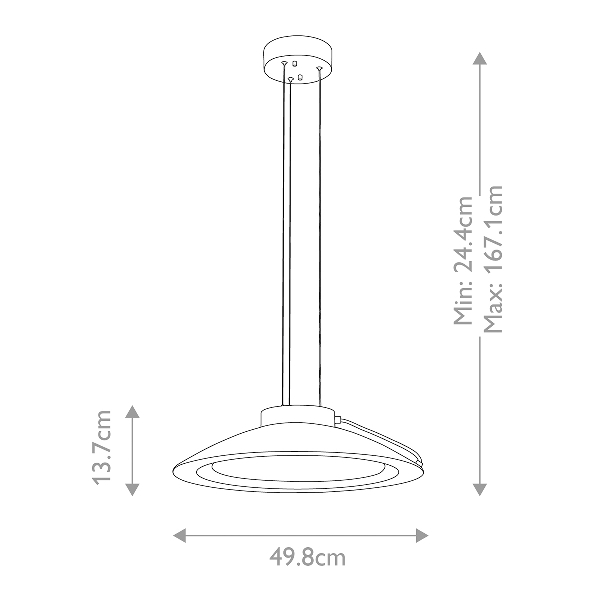 Europa 1 Large LED Pendelleuchte - Weiß lackiert der Firma Elstead