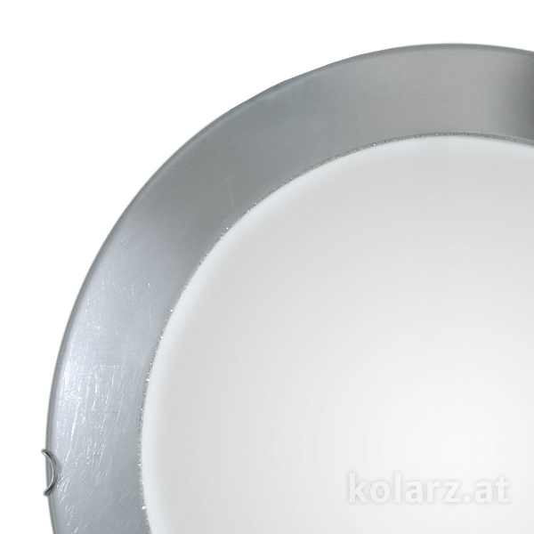 Deckenleuchte MOON, Chrom, Blattsilber D 40 cm, Höhe 9 cm, 2 flg., E27, 60 W der Firma KOLARZ-Austrolux Leuchten