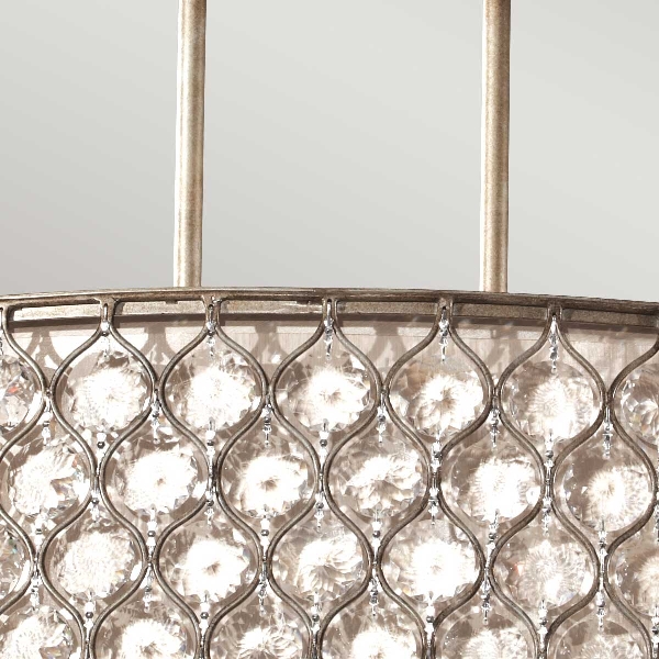 Lucia 3-Pendelleuchte - Brüniertes Silber der Firma Elstead