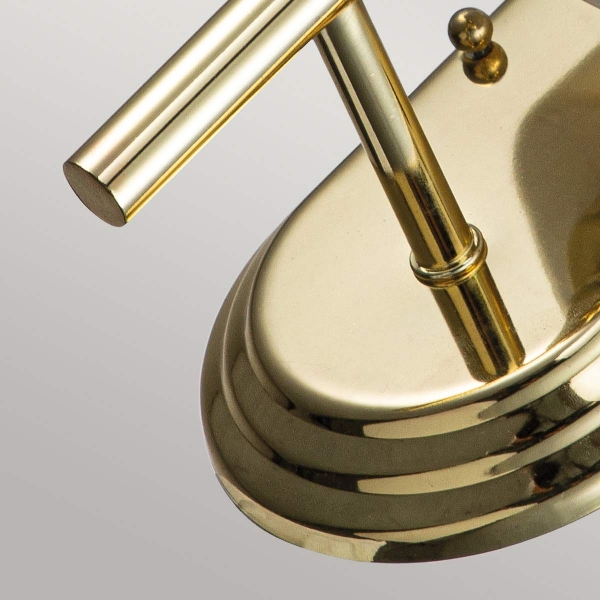 Malibu 1 Wandleuchte - Messing poliert der Firma Elstead