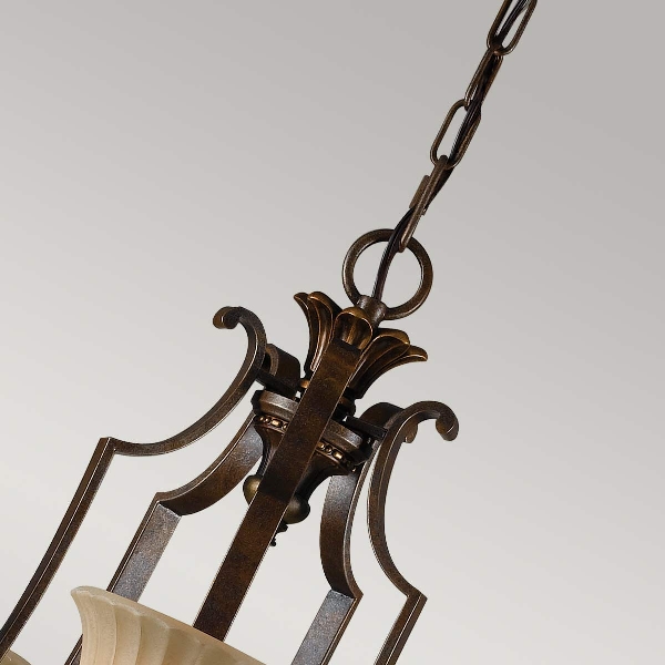 Kelham Hall 5 Light Up Light Kronleuchter - Firenze Gold/British Bronze der Firma Elstead