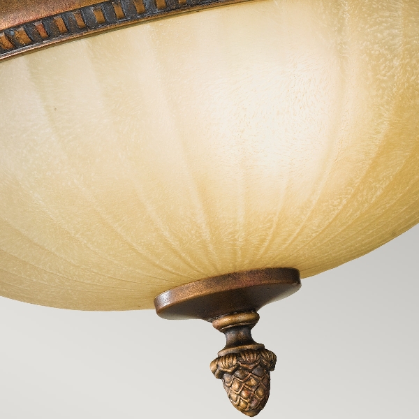 Kelham Hall 2 Light Flush - Firenze Gold/British Bronze der Firma Elstead