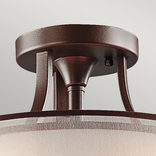 Lacey 3 Light Small Semi-Flush - Mission Bronze der Firma Elstead