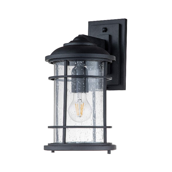 Lighthouse 1 Light Medium Wall Lantern - Textured Black der Firma Elstead