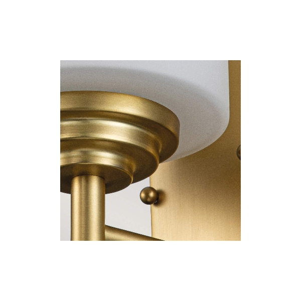 Malibu 1 Light Wall Light - Messing gebürstet der Firma Elstead