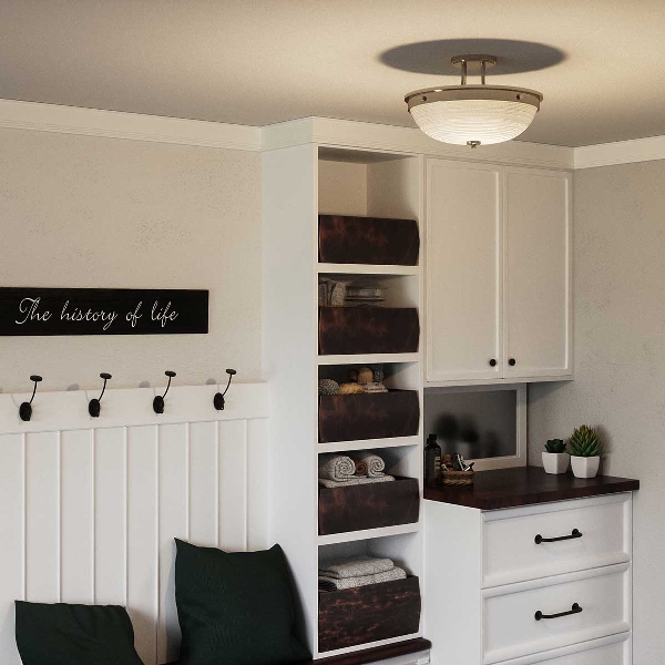 Mantle 2 Light Semi-Flush - Imperial Silver der Firma Elstead