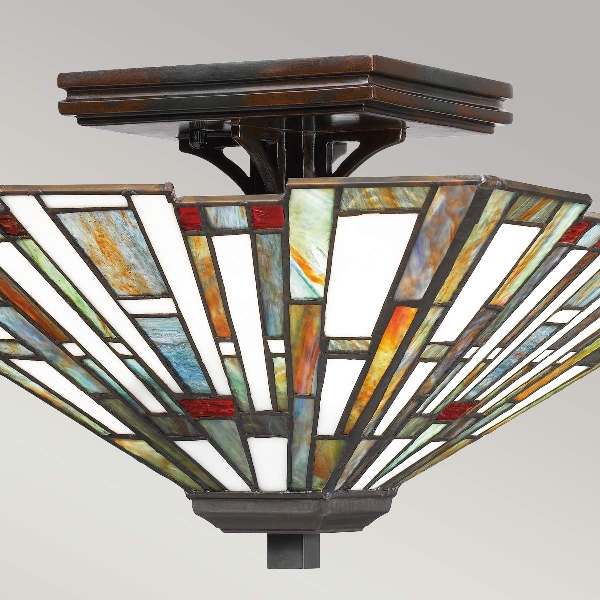 Maybeck 2 Light Flush - Valiant Bronze der Firma Elstead