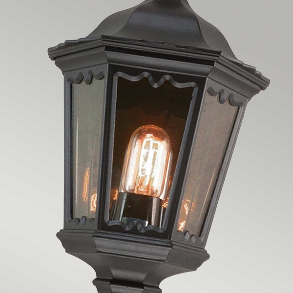 Medstead 1 Light Half Lantern - Black der Firma Elstead