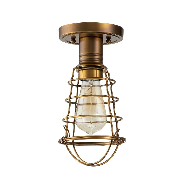 Mixon 1 Light Semi-Flush - Weathered Brass der Firma Elstead