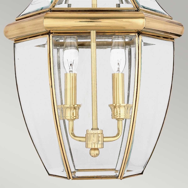 Newbury 2 Light Large Chain Lantern - Lacquered Polished Brass der Firma Elstead