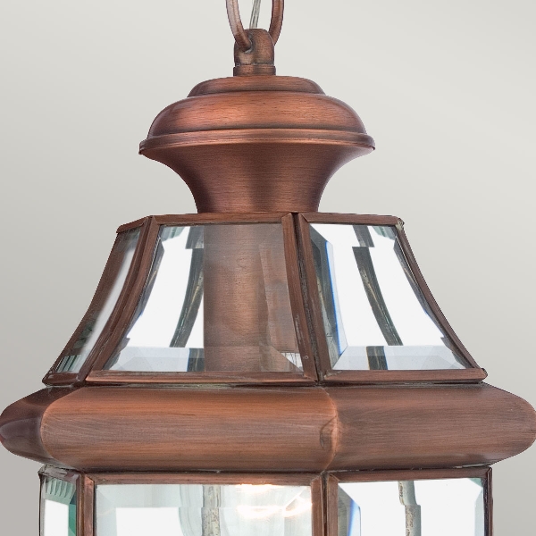 Newbury 1 Light Medium Chain Lantern - Lacquered Aged Copper der Firma Elstead