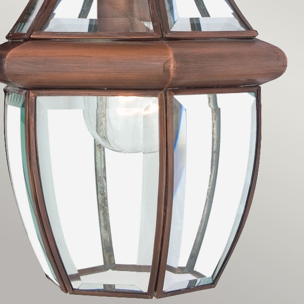 Newbury 1 Light Medium Chain Lantern - Lacquered Aged Copper der Firma Elstead