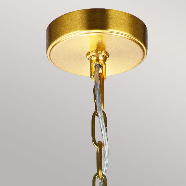 Nico 1 Light Medium Pendant - Burnished Brass der Firma Elstead