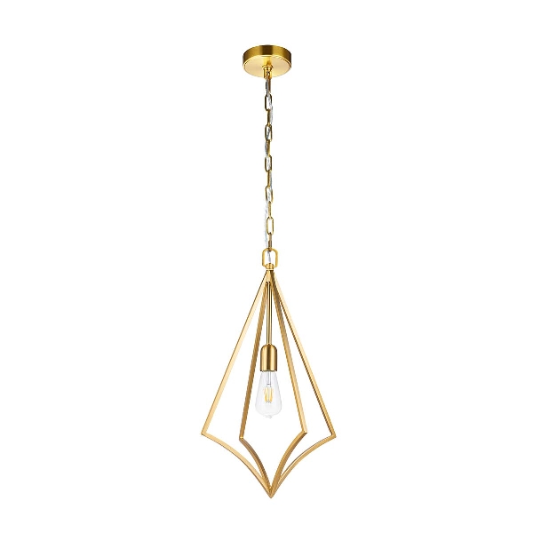 Nico 1 Light Medium Pendant - Burnished Brass der Firma Elstead