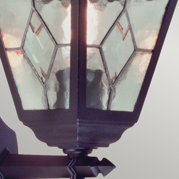 Norfolk 1 Light Up Wall Lantern - Black der Firma Elstead