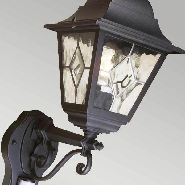 Norfolk 1 Light Up Wall Lantern with PIR - Black der Firma Elstead