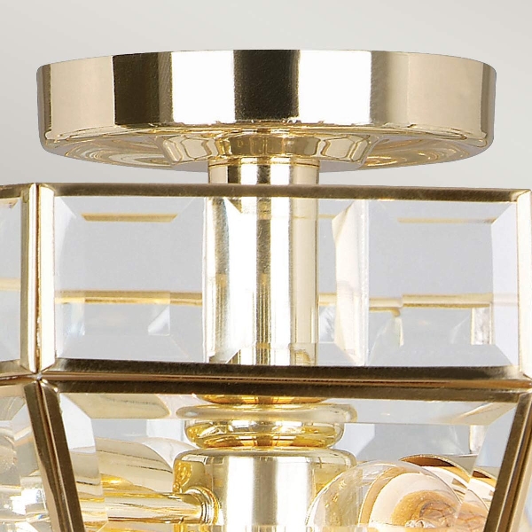 Old Park 2 Light Semi-Flush - Polished Brass der Firma Elstead