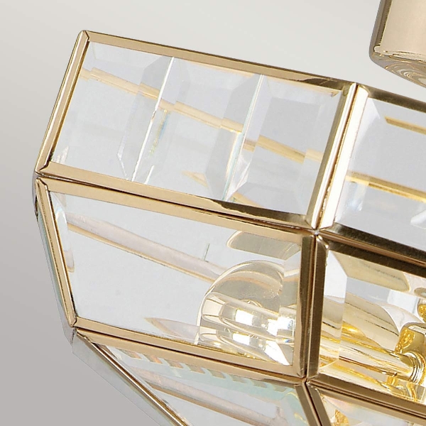 Old Park 2 Light Semi-Flush - Polished Brass der Firma Elstead