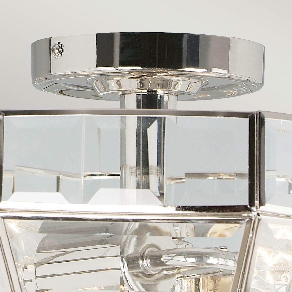 Old Park 2 Light Semi-Flush - Polished Nickel der Firma Elstead