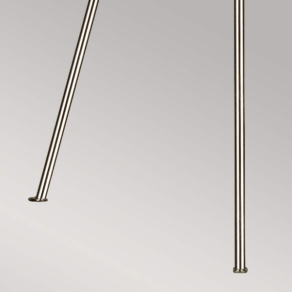 Penny 1 lampe sur pied - Nickel poli avec abat-jour blanc der Firma Elstead