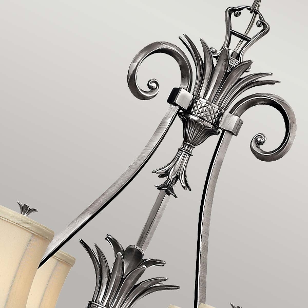 Plantation 7-Licht-Kronleuchter - poliertes antikes Nickel der Firma Elstead